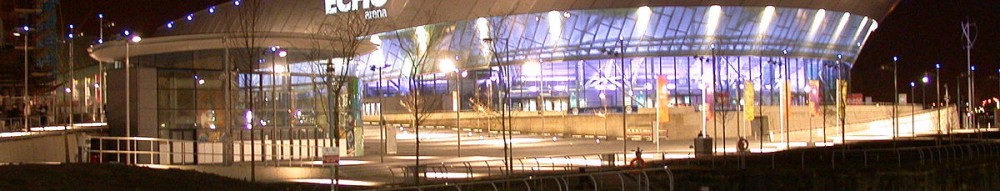 The Echo Arena at night